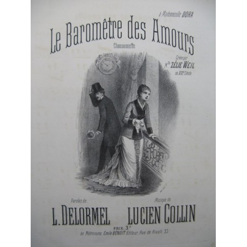COLLIN Lucien Le Baromètre des Amours Chant Piano XIXe