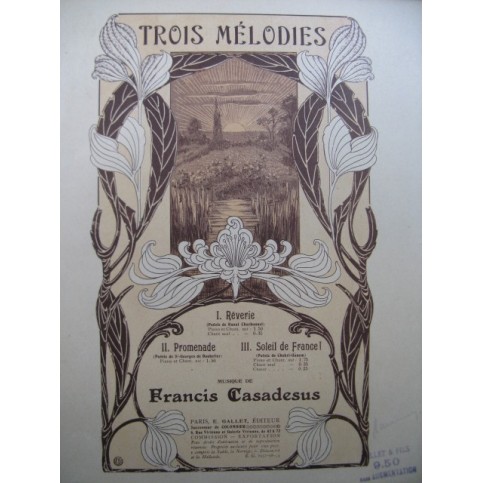 CASADESUS Francis Soleil de France Chant Piano