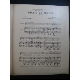 CASADESUS Francis Soleil de France Chant Piano