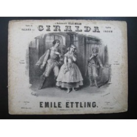 ETTLING Emile Suite de Valses sur Giralda d'Adam Piano ca1850