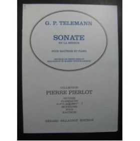 TELEMANN G. P. Sonate en La mineur Piano Hautbois
