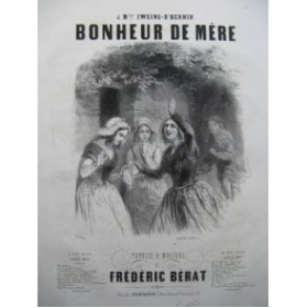 BÉRAT Frédéric Bonheur de Mère Chant Piano ca1840