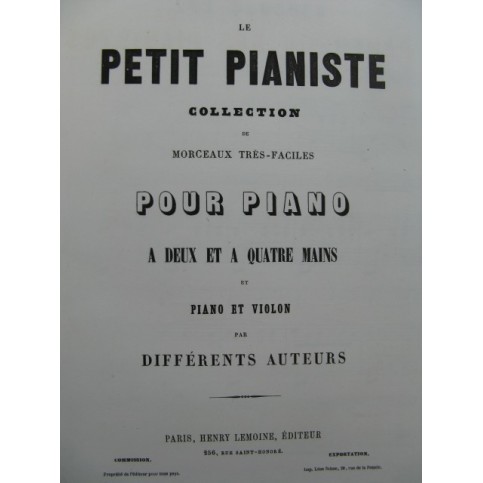 GARCIN Jules Les Cloches Idylle Piano Violon ca1855