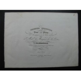 CALMBACHER V. Quadrille No 1 Piano ca1840