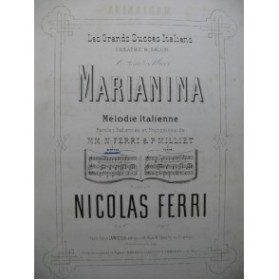 FERRI Nicolas Marianina Piano Chant ca1875