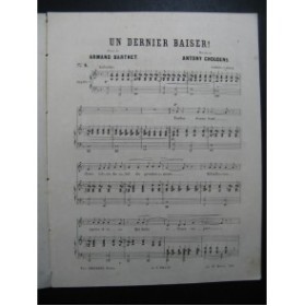 CHOUDENS Antony Un Dernier Baiser Chant Piano ca1870