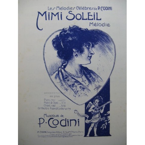 CODINI P. Mimi Soleil Mélodie Piano 1917
