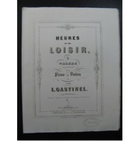 GASTINEL Léon Heures de Loisir Valse No 2 Violon Piano ca1859