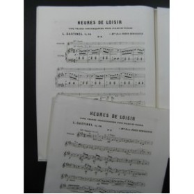 GASTINEL Léon Heures de Loisir Valse No 2 Violon Piano ca1859