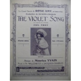 YVAIN Maurice The Violet Song Fox Trot Piano 1920