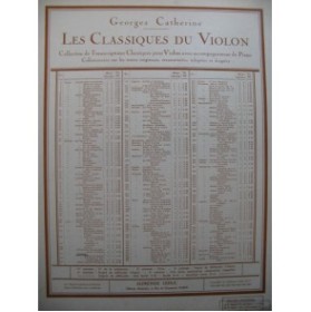 LULLY Phaeton Menuet et Bourée Violon Piano 1926