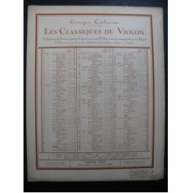 LULLY Phaeton Menuet et Bourée Violon Piano 1926