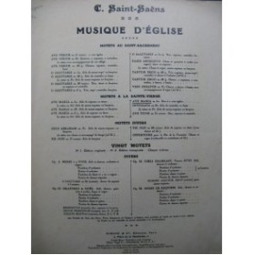 SAINT-SAËNS Camille Ave Maria Chant Orgue 1878