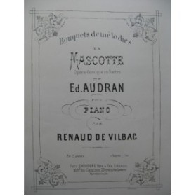 DE VILBAC Renaud La Mascotte Piano