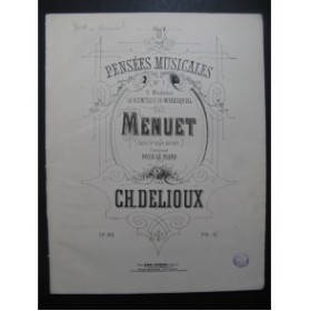DELIOUX Ch. Menuet Piano