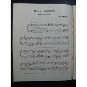 DOLMETSCH Victor Doux Serment Piano
