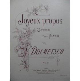 DOLMETSCH V. Joyeux Propos Piano
