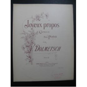 DOLMETSCH V. Joyeux Propos Piano