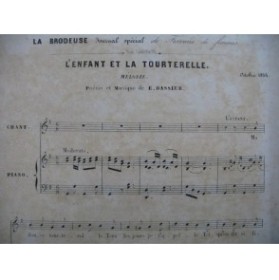 DASSIER Ernest L'Enfant et la Tourterelle Chant Piano 1854