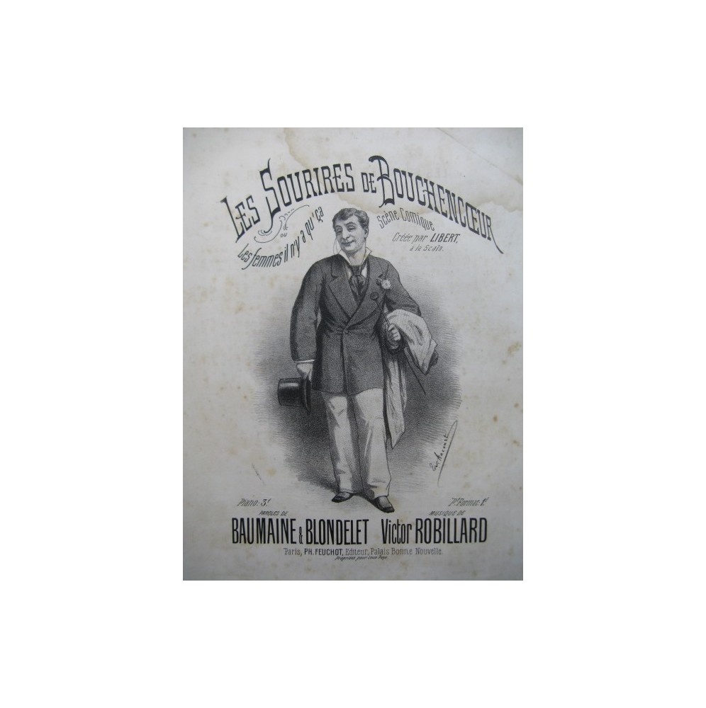 ROBILLARD Victor Les Sourires de Bouchencoeur Chant Piano ca1880