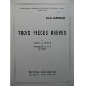 GARTENLAUB Odette Trois Pièces Brèves pour Piano Trompette