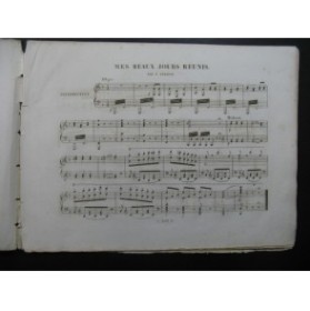 STRAUSS Tous mes beaux jours réunis 6 Valses Piano ca1840