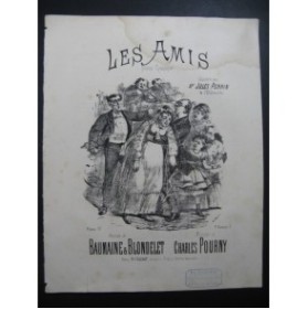 POURNY Charles Les Amis Chant Piano XIXe