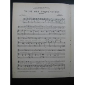 BONNARD E. Valse des Paquerettes Chant Piano
