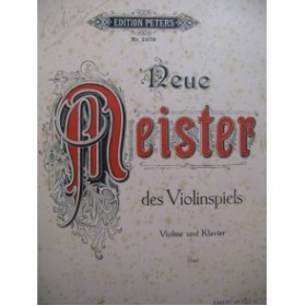 Neue Meister des Violinspiels 8 pièces Piano Violon
