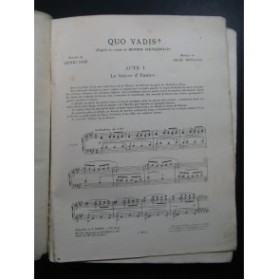 NOUGUÈS Jean Quo Vadis ? Opera Chant Piano 1908