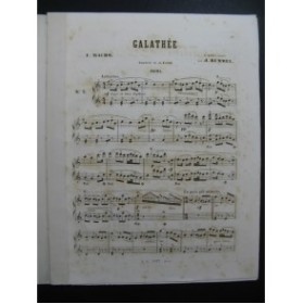 WACHS Frédéric Galathée Chanson de la Coupe Piano 4 mains ca1870