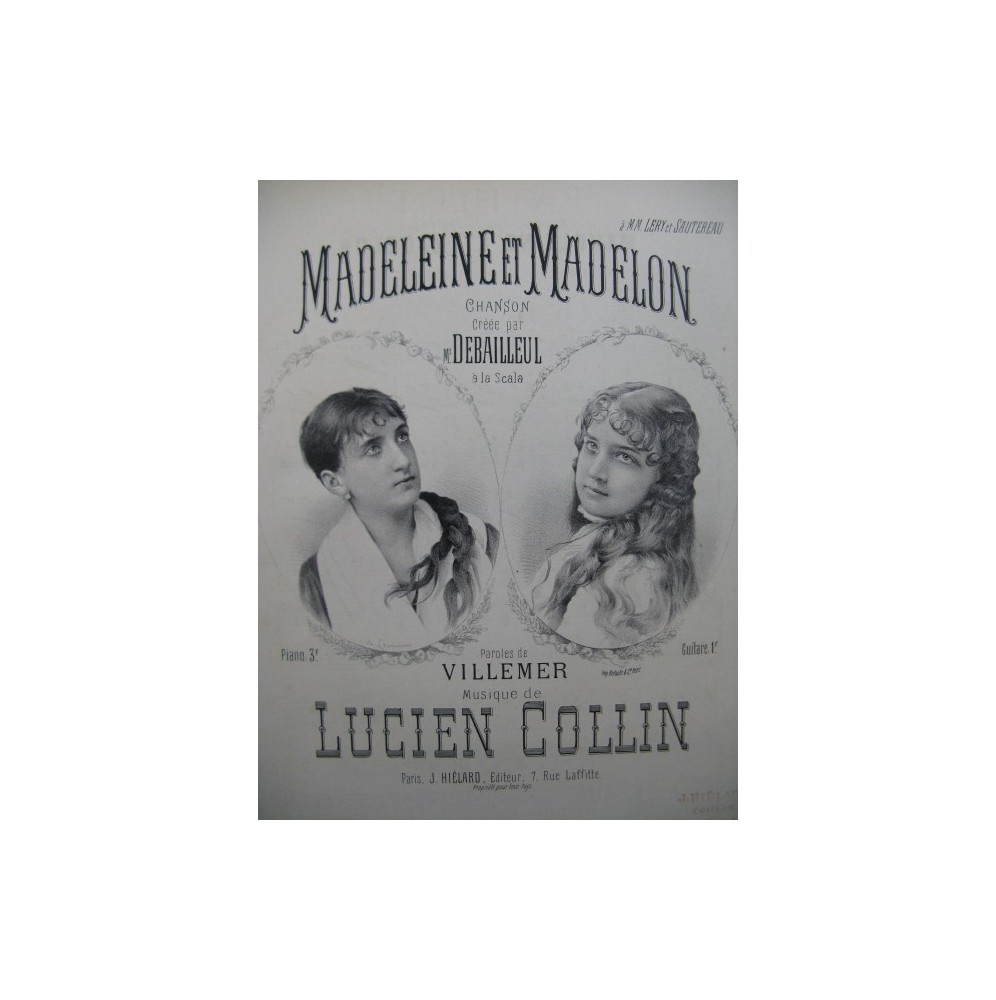 COLLIN Lucien Madeleine et Madelon Chant Piano XIXe