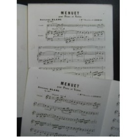 BLANC Adolphe Menuet op 46 bis Piano Violon ca1855
