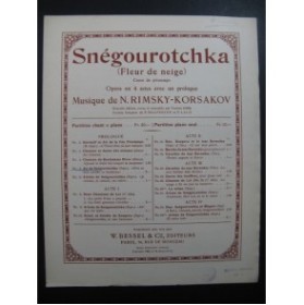 RIMSKY-KORSAKOV N. Air de Snégourotchka Chant Piano 1908