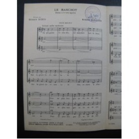 BARILLER Robert Le Manchot Choeur à 3 voix Chant 1955