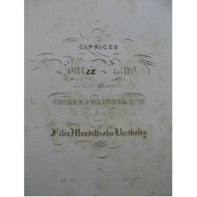 MENDELSSOHN Caprice No 2 op 33 Piano ca1840