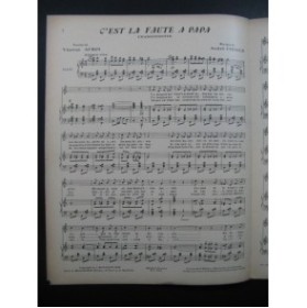 CIDALE A. C'est la Faute à Papa Chant Piano 1922
