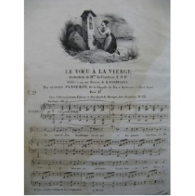PANSERON Auguste Le Voeu à la Vierge Chant Piano ca1830