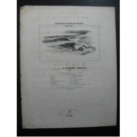GRISAR Albert Adieu Beau Rivage de France Barcarolle Chant Piano ca1830