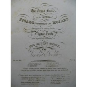 MOZART W. A. Figaro The Grand Finale Piano 4 mains XIXe