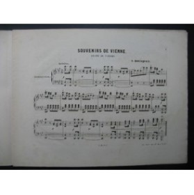 BOUSQUET N. Souvenir de Vienne Valse Piano ca1860