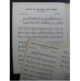 BOSC Auguste Quand on possède un femme Piano Chant 1928