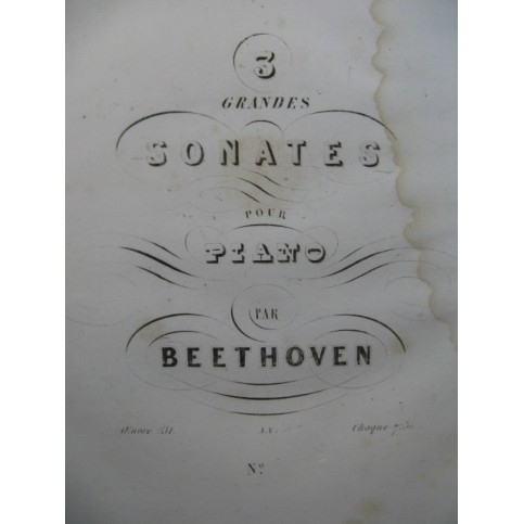 BEETHOVEN Grande Sonate op 31 No 2 Piano ca1842