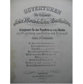 MENDELSSOHN Meeresstille und glückliche Fahrt Piano 4 mains ca1875