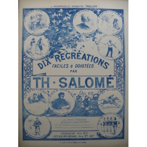 SALOME Th Dix récréations Piano