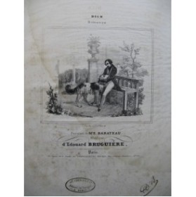 BRUGUIÈRE Edouard Dick Romance Chant Piano ca1830