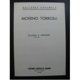 MORENO-TORROBA F. Sontatina y Variacion Guitare 1956