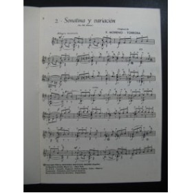 MORENO-TORROBA F. Sontatina y Variacion Guitare 1956