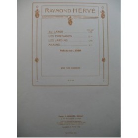 HERVÉ Raymond Au Large Chant Piano 1909