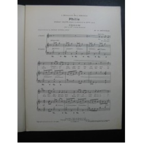 DE SÉVÉRAC Déodat Philis Chant Piano 1924